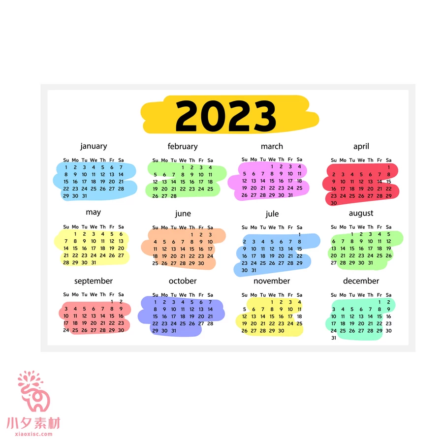 2023兔年新年春节新春品牌日历台历挂历模板AI矢量设计素材源文件【207】